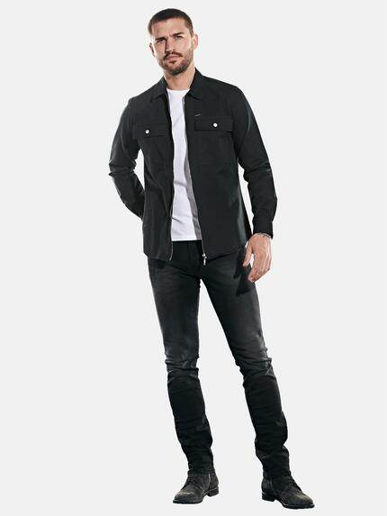 emilio adani Herren Langarm-Hemd im Overshirt-Design Schwarz 31952 emilio adani Herren Langarm-Hemd im Overshirt-Design Schwarz 31952