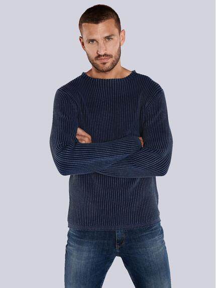 emilio adani Pullover strukturiert Marineblau
