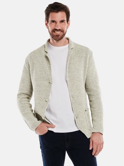 engbers Strick-Sakko slim fit Hellgrau