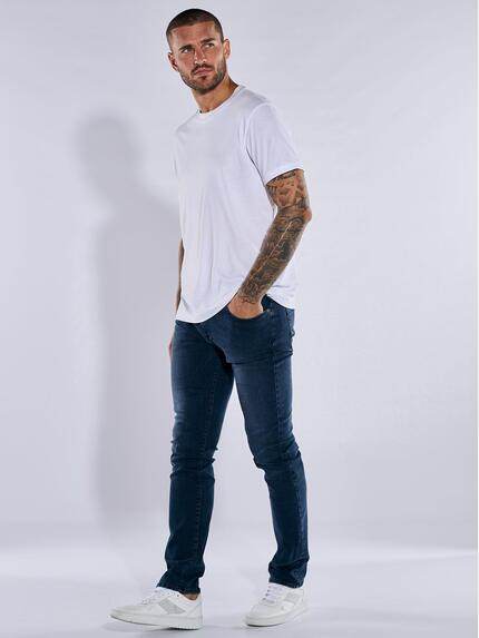 emilio adani Herren Super-Stretch-Jeans slim fit Marineblau 37317 emilio adani Herren Super-Stretch-Jeans slim fit Marineblau 37317