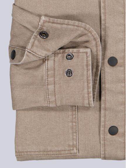 emilio adani Herren Overshirt uni Beige 39203
