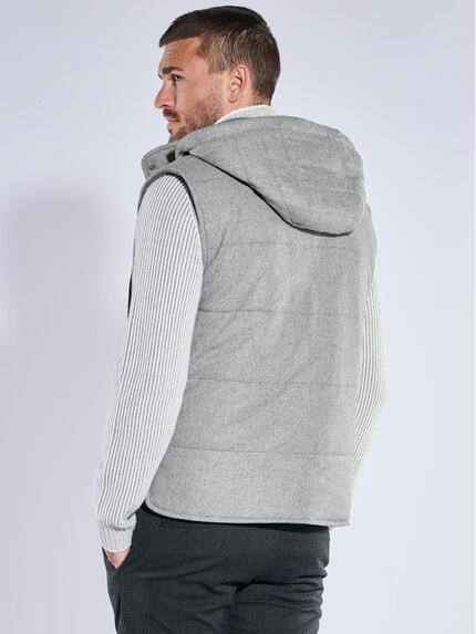 emilio adani Herren Weste mit abnehmbarer Kapuze Silbergrau 39478 emilio adani Herren Weste mit abnehmbarer Kapuze Silbergrau 39478