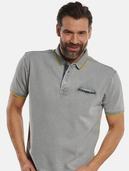 engbers Herren Poloshirt mit Neondetails Silbergrau 32797 engbers Herren Poloshirt mit Neondetails Silbergrau 32797