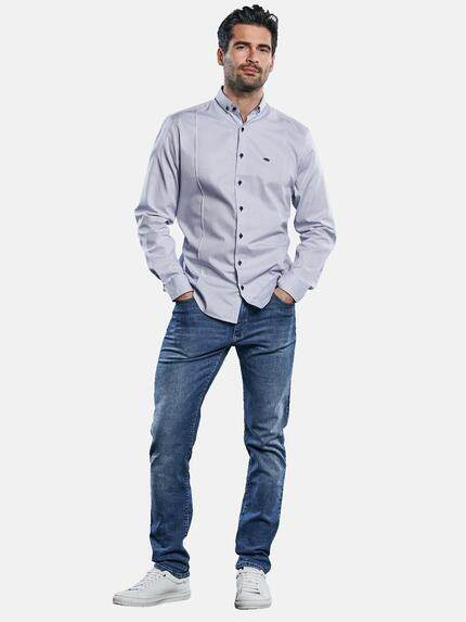 engbers Herren Hemd mit edlen Teilungsnähten Hellgrau 30938