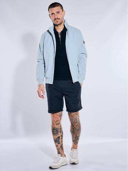 emilio adani Herren Wasserabweisende Blousonjacke Hellblau 40233