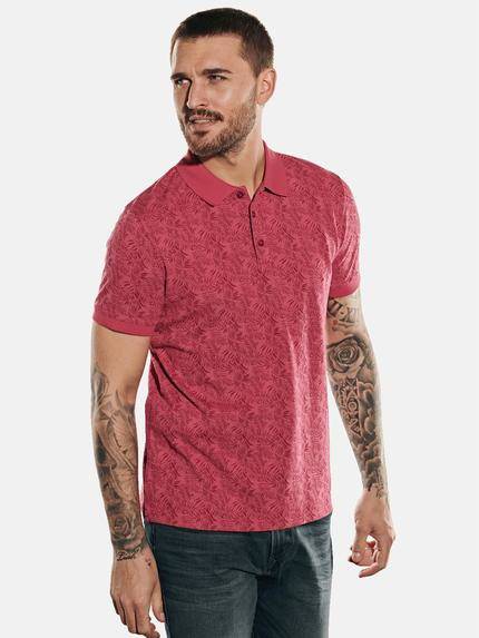 emilio adani Sommerliches Poloshirt mit Print Rot