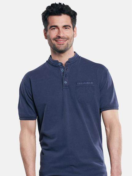 engbers Herren Serafinoshirt mit Stehkragen Indigoblau 31105 engbers Herren Serafinoshirt mit Stehkragen Indigoblau 31105