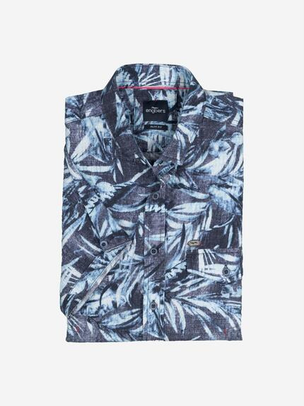 engbers Herren Kurzarm-Hemd slim fit Brilliantblau 37156