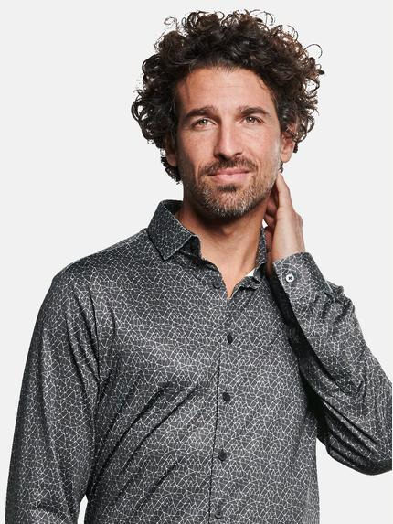 ENGBERS GERMANY Herren Langarm-Hemd gemustert Schwarz 32210 ENGBERS GERMANY Herren Langarm-Hemd gemustert Schwarz 32210