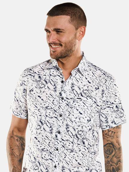 emilio adani Herren Kurzarm-Hemd gemustert Blau 32982 emilio adani Herren Kurzarm-Hemd gemustert Blau 32982