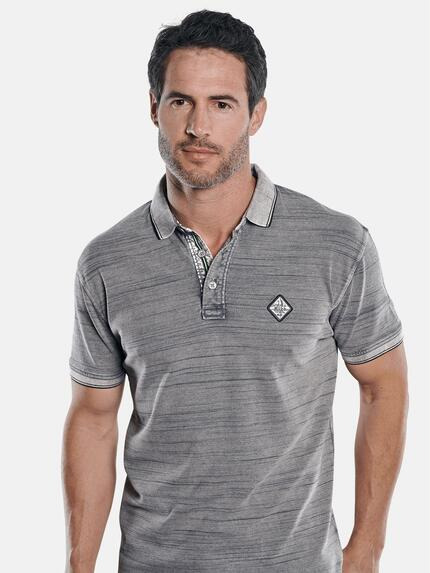 engbers Herren Poloshirt in melierter Optik Grau 29863 engbers Herren Poloshirt in melierter Optik Grau 29863