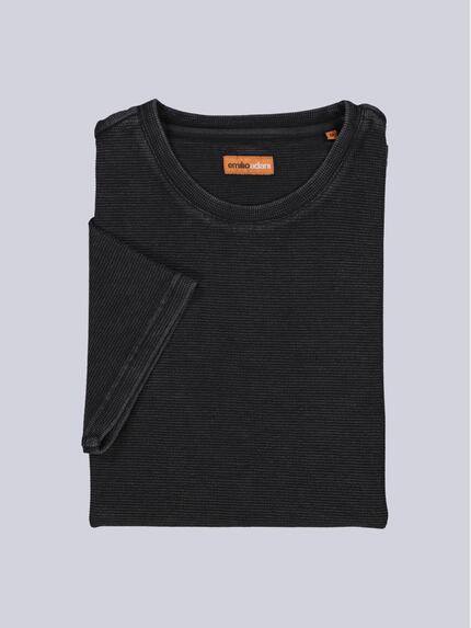 emilio adani T-Shirt uni Schwarz