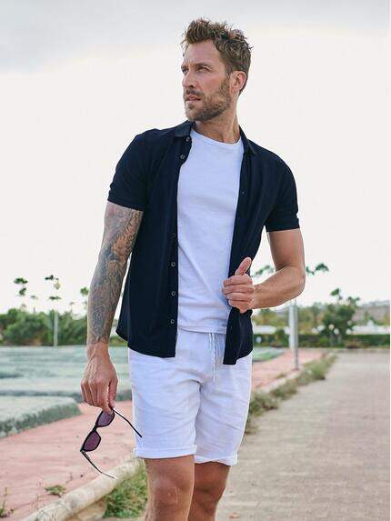 emilio adani Polo-Shirt uni Saphirblau