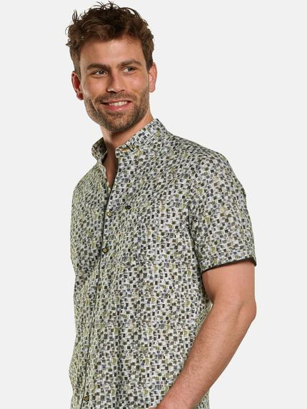 engbers Herren Kurzarm-Hemd gemustert Oliv 33096 engbers Herren Kurzarm-Hemd gemustert Oliv 33096