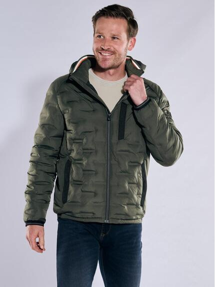 engbers Steppjacke mit abnehmbarer Kapuze Oliv