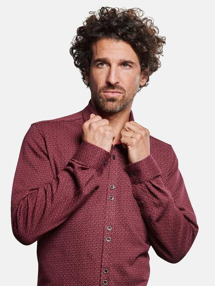 engbers Herren Langarm-Hemd gemustert Karminrot 32465 engbers Herren Langarm-Hemd gemustert Karminrot 32465