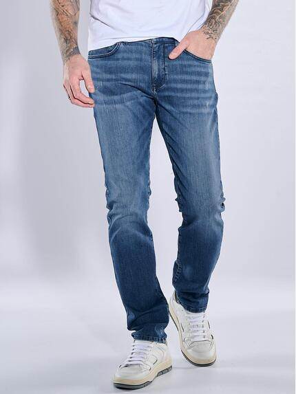 emilio adani Super-Stretch-Jeans slim fit Mittelblau