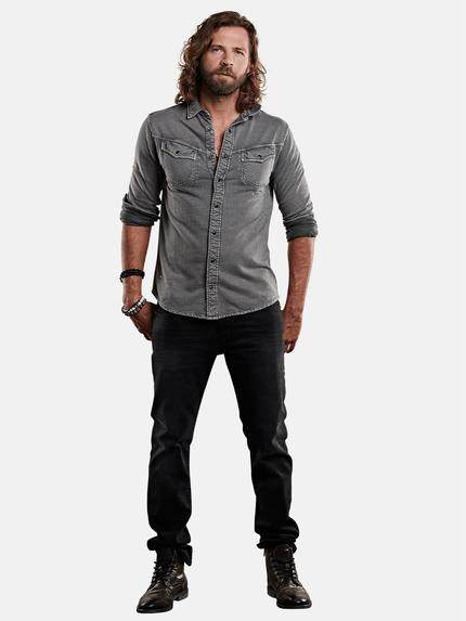 emilio adani Herren Hemd aus Sweat Grau 28865 emilio adani Herren Hemd aus Sweat Grau 28865