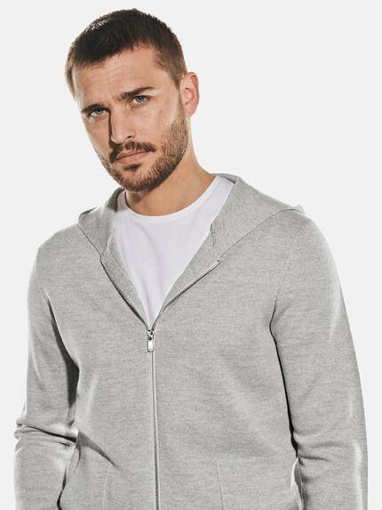 emilio adani Herren Cardigan aus Merinowolle Grau 32063 emilio adani Herren Cardigan aus Merinowolle Grau 32063