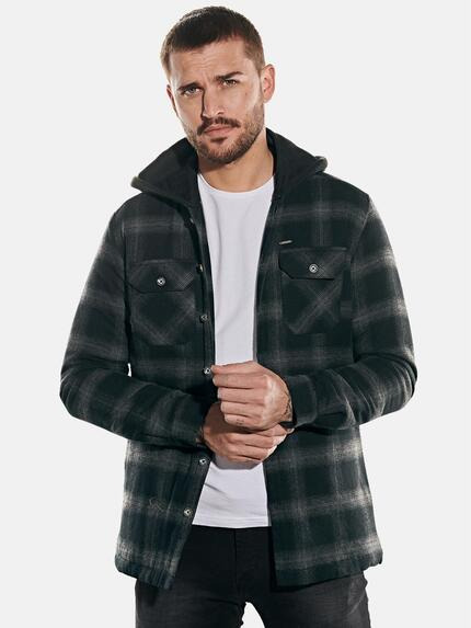 emilio adani Overshirt im Karodesign Anthrazit