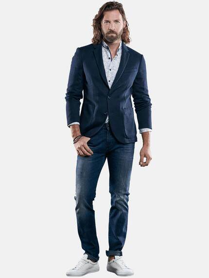 emilio adani Herren Casual Sakko in 3D Optik Blau 28798 emilio adani Herren Casual Sakko in 3D Optik Blau 28798