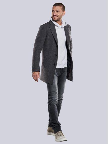 emilio adani Herren Mantel slim fit Grau 33574 emilio adani Herren Mantel slim fit Grau 33574