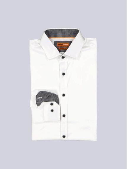 emilio adani Herren Langarm-Hemd "My Favorite" Reinweiss 35153