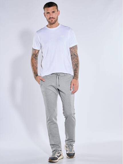 emilio adani Herren Hose mit Tunnelzug Grau 39095
