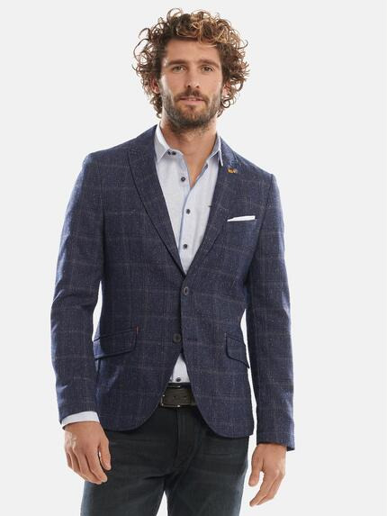 emilio adani Freizeit-Sakko slim fit Saphirblau