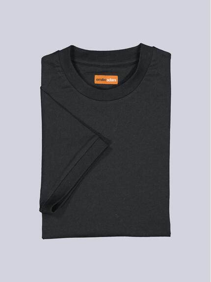 emilio adani Rundhals T-Shirt Schwarz