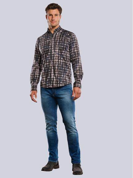 engbers Herren Langarm-Hemd mit Satin-Anteil Braun 33804 engbers Herren Langarm-Hemd mit Satin-Anteil Braun 33804