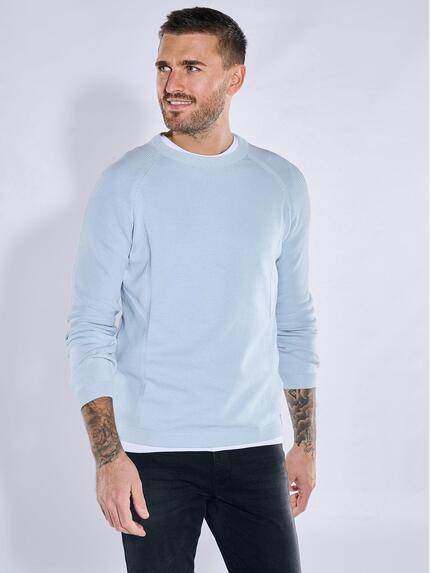 emilio adani Herren Pullover uni Blau 38299