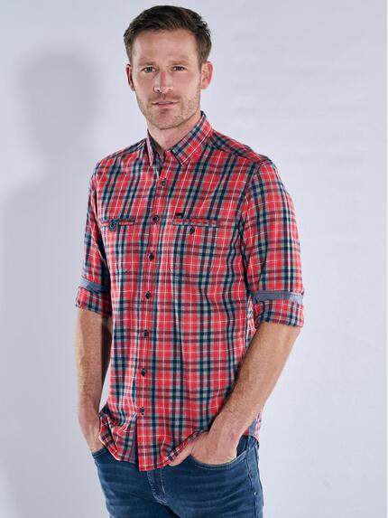 engbers Herren Langarm-Hemd kariert Feuerrot 39320 engbers Herren Langarm-Hemd kariert Feuerrot 39320