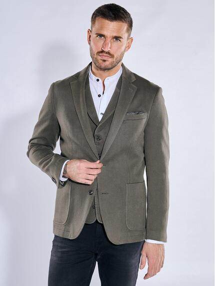 emilio adani Herren Freizeit Sakko aus Matrerialmix Braun 38153
