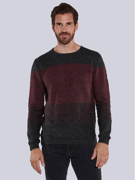 engbers Pullover gestreift Bordeaux