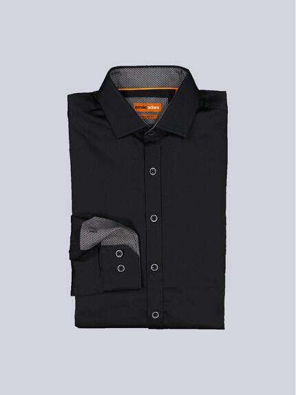 emilio adani Herren Langarm-Hemd "My Favorite" Schwarz 37604