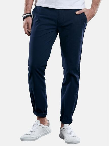 emilio adani Modische Chino mit dezentem Karomuster Marineblau