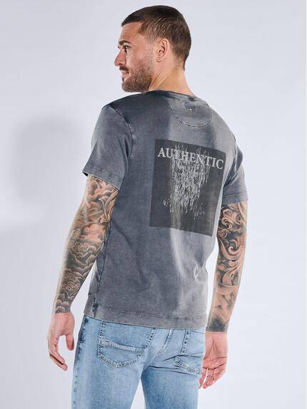 emilio adani Herren T-Shirt mit Rückenprint Anthrazit 40437 emilio adani Herren T-Shirt mit Rückenprint Anthrazit 40437