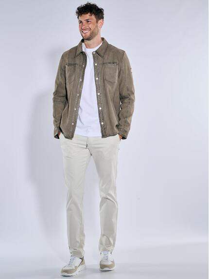 emilio adani Herren Leder-Overshirt Grau 39085 emilio adani Herren Leder-Overshirt Grau 39085