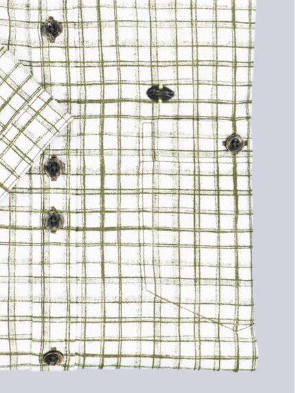 engbers Herren Kurzarm-Hemd kariert Oliv 38490