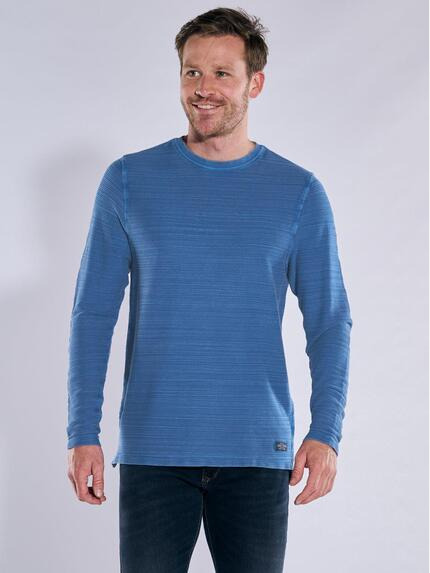 engbers Langarm-Shirt gestreift Indigoblau