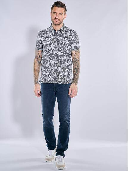 emilio adani Herren Polo-Shirt gemustert Kieselgrau 38685 emilio adani Herren Polo-Shirt gemustert Kieselgrau 38685