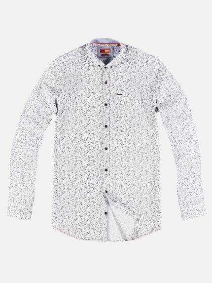 emilio adani Herren Modisches Langarmhemd mit All-Over Druckmusterung Blau 30084 emilio adani Herren Modisches Langarmhemd mit All-Over Druckmusterung Blau 30084