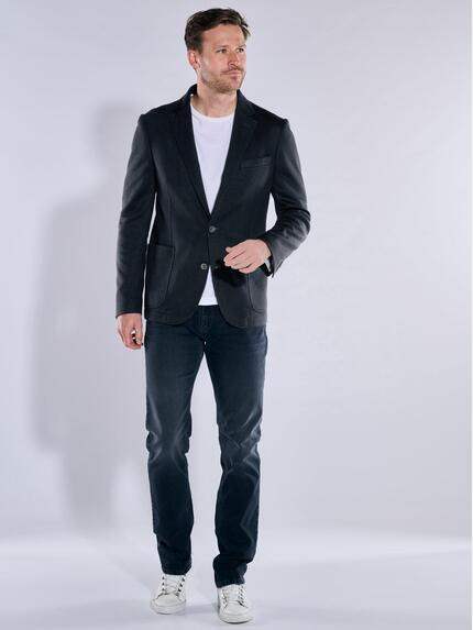 ENGBERS GERMANY Herren Freizeit-Sakko aus flexiblem Warenmaterial Blau 37559 ENGBERS GERMANY Herren Freizeit-Sakko aus flexiblem Warenmaterial Blau 37559