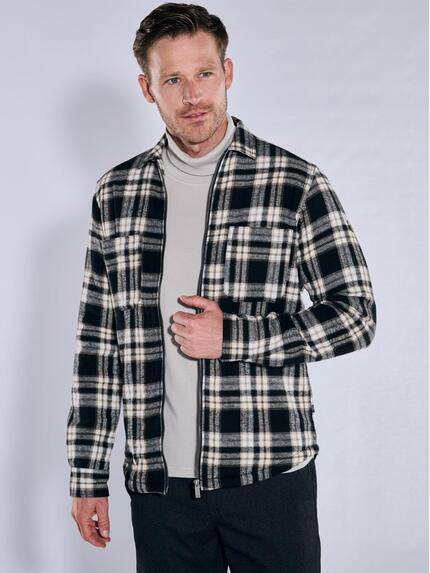 engbers Overshirt kariert Schwarz