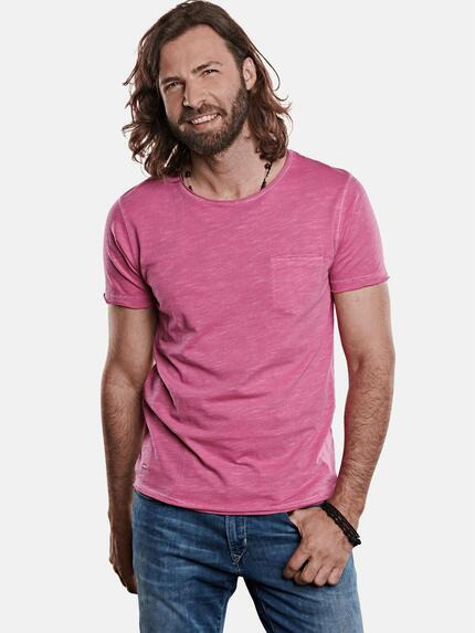 emilio adani Rundhals T-Shirt Rosa