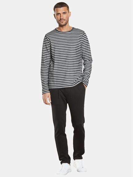 emilio adani Herren Langarm-Shirt gestreift Grau 34513 emilio adani Herren Langarm-Shirt gestreift Grau 34513