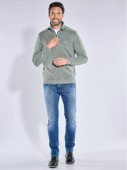 engbers Herren Sweatshirt strukturiert Gruen 39539 engbers Herren Sweatshirt strukturiert Gruen 39539