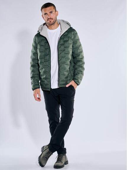 emilio adani Herren Wendejacke mit Kapuze Silbergrau 39285