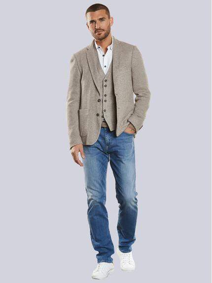emilio adani Herren Sakko strukturiert Beige 34320